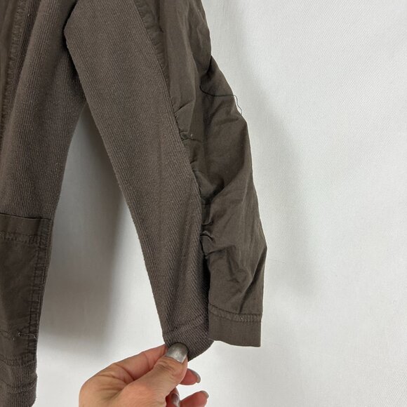 XCVI Mesh Collar Jacket M Brown 3/4 Sleeve - Picture 4 of 5